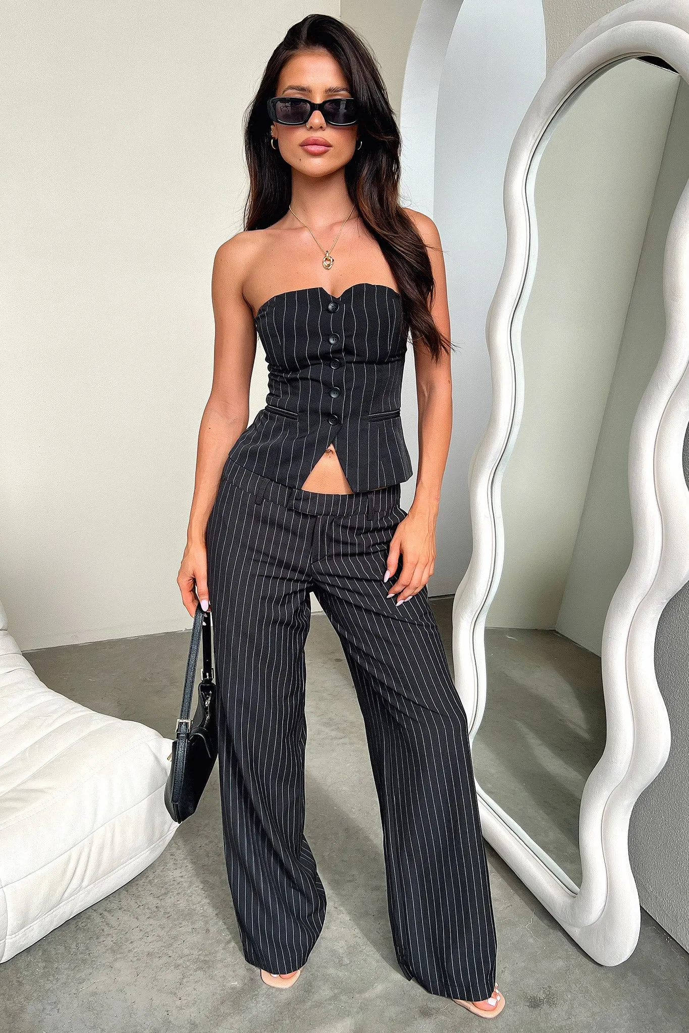 Madden Pants - Black Pinstripe