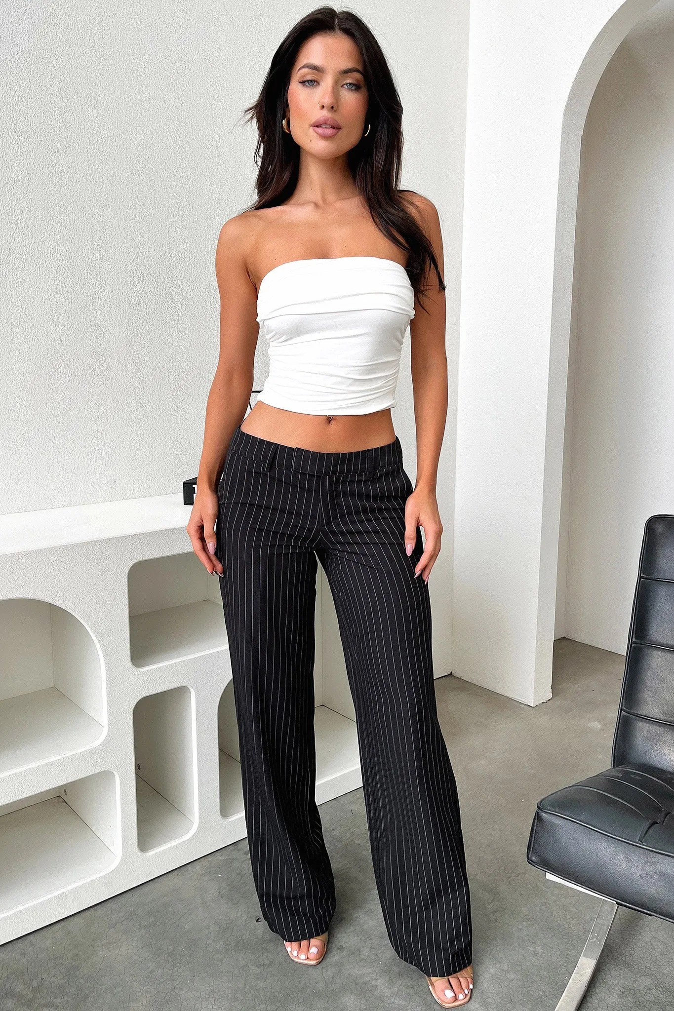 Madden Pants - Black Pinstripe