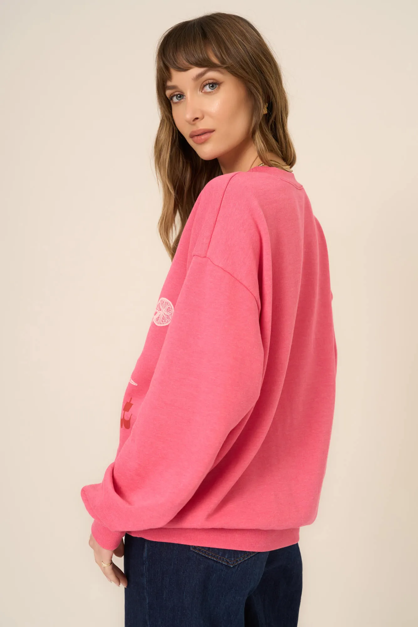 Making Spirits Bright Sweatshirt - Raspberry Blossom