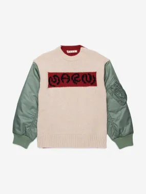 MARNI Kids Logo Jumper in Beige