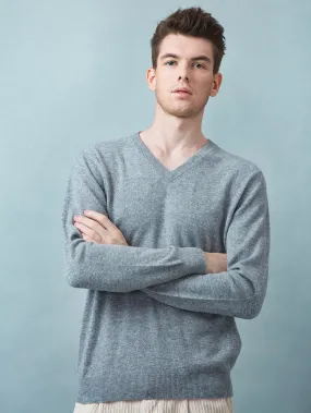 Men's 100% Mongolian Cashmere  V Neck Sweater