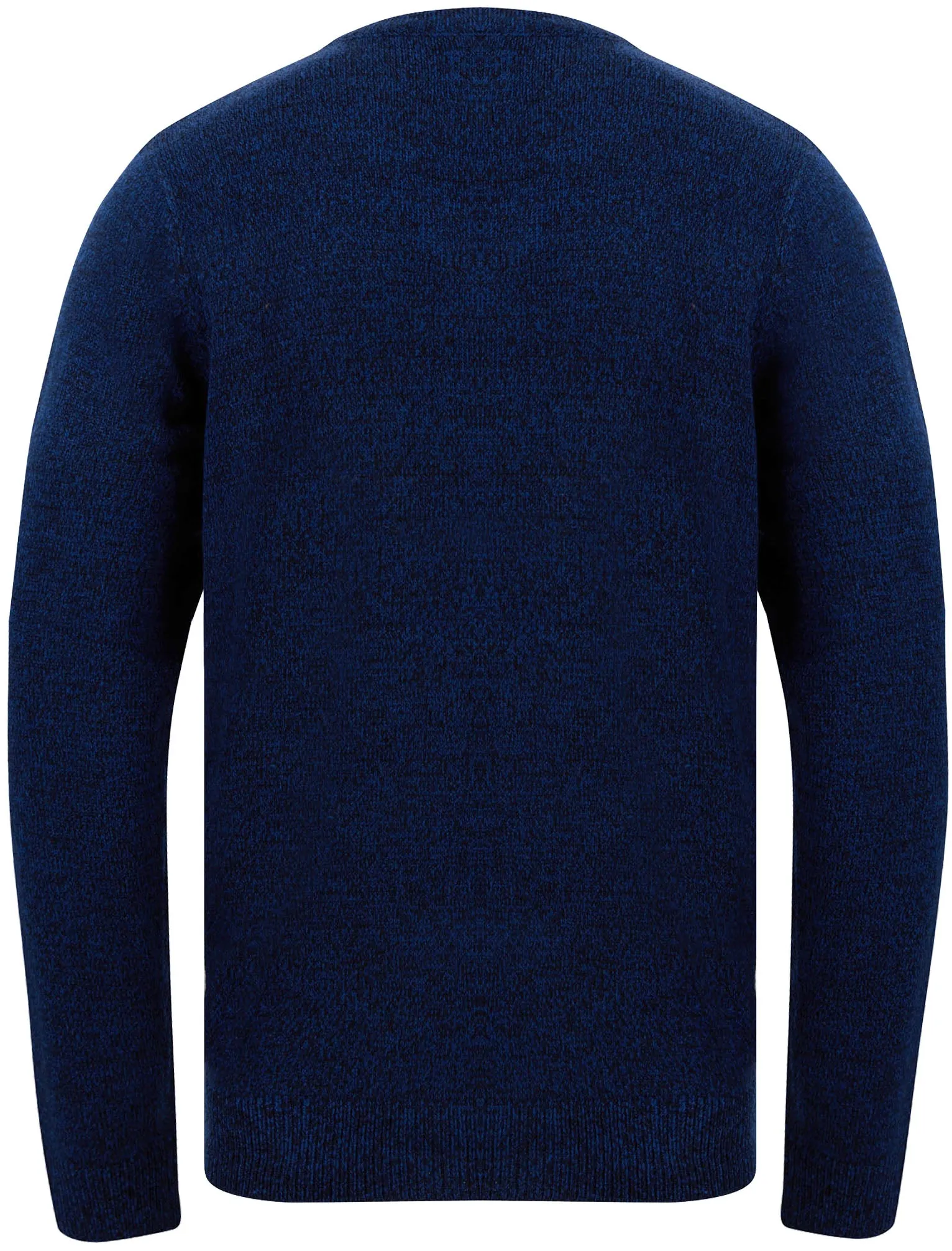 Men's Merry Deer Motif Novelty Christmas Jumper in Ink / Sapphire Twist - Merry Christmas