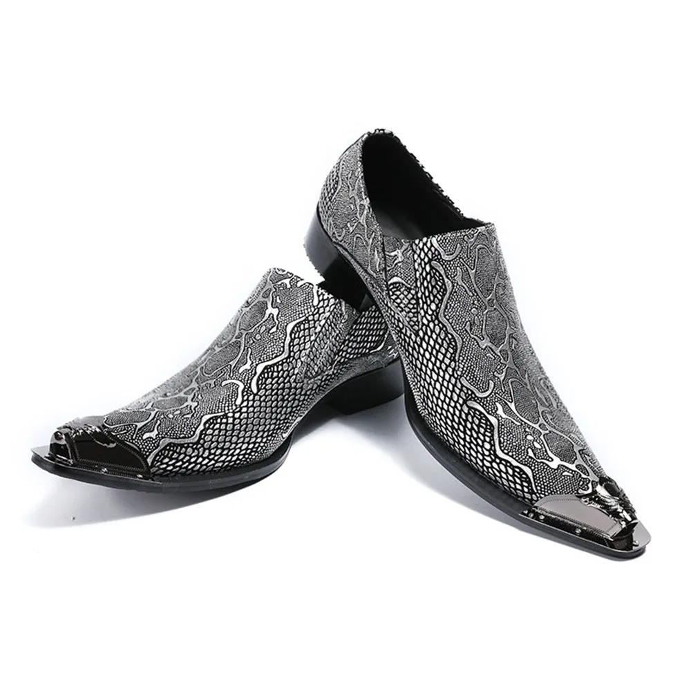 Mens Printed Slip On Oxford Shoes