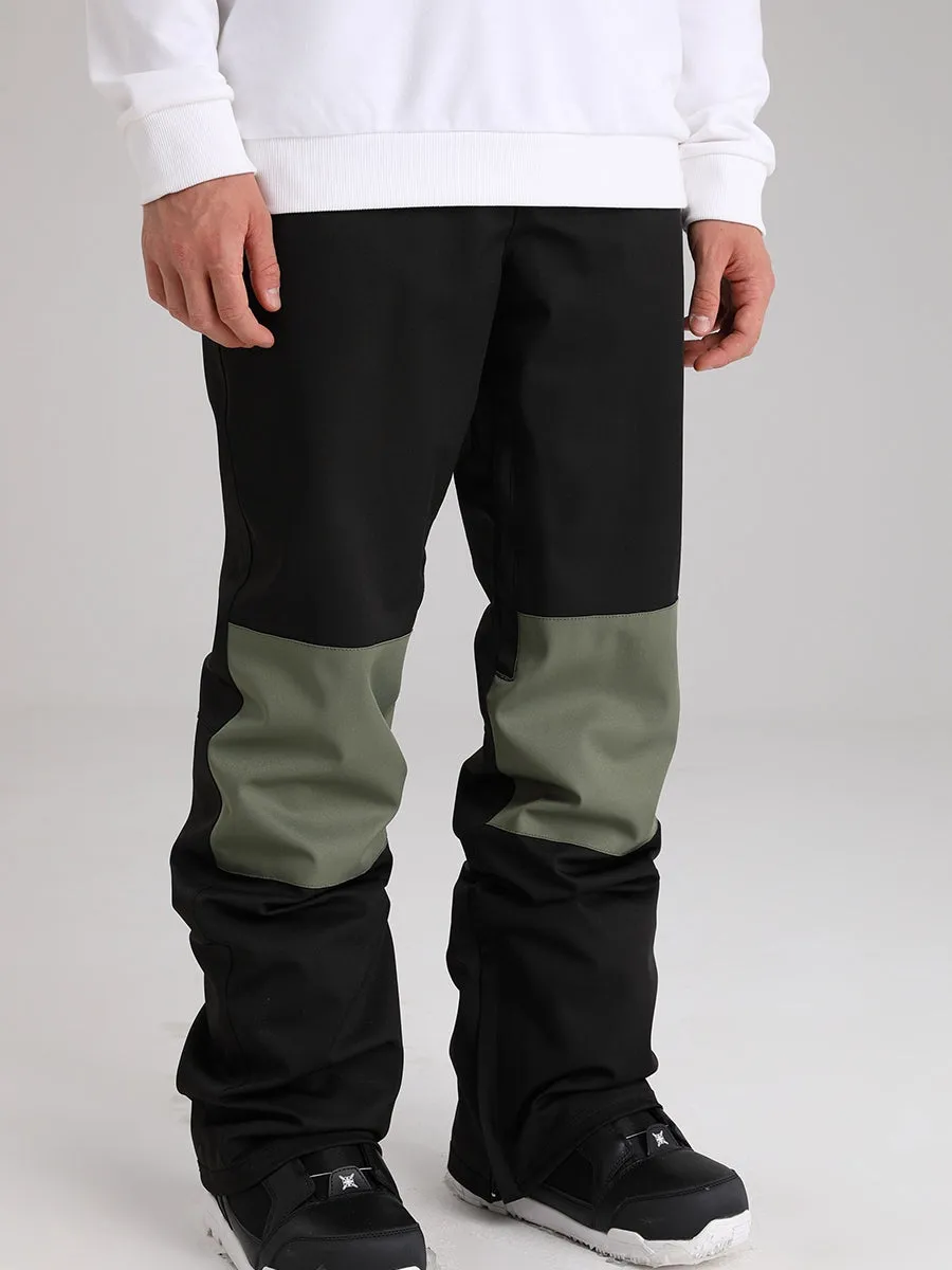 Men's Snow Pants Color Block Design