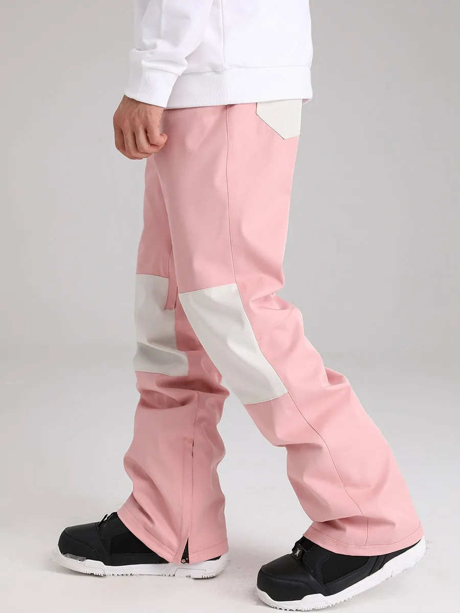 Men's Snow Pants Color Block Design