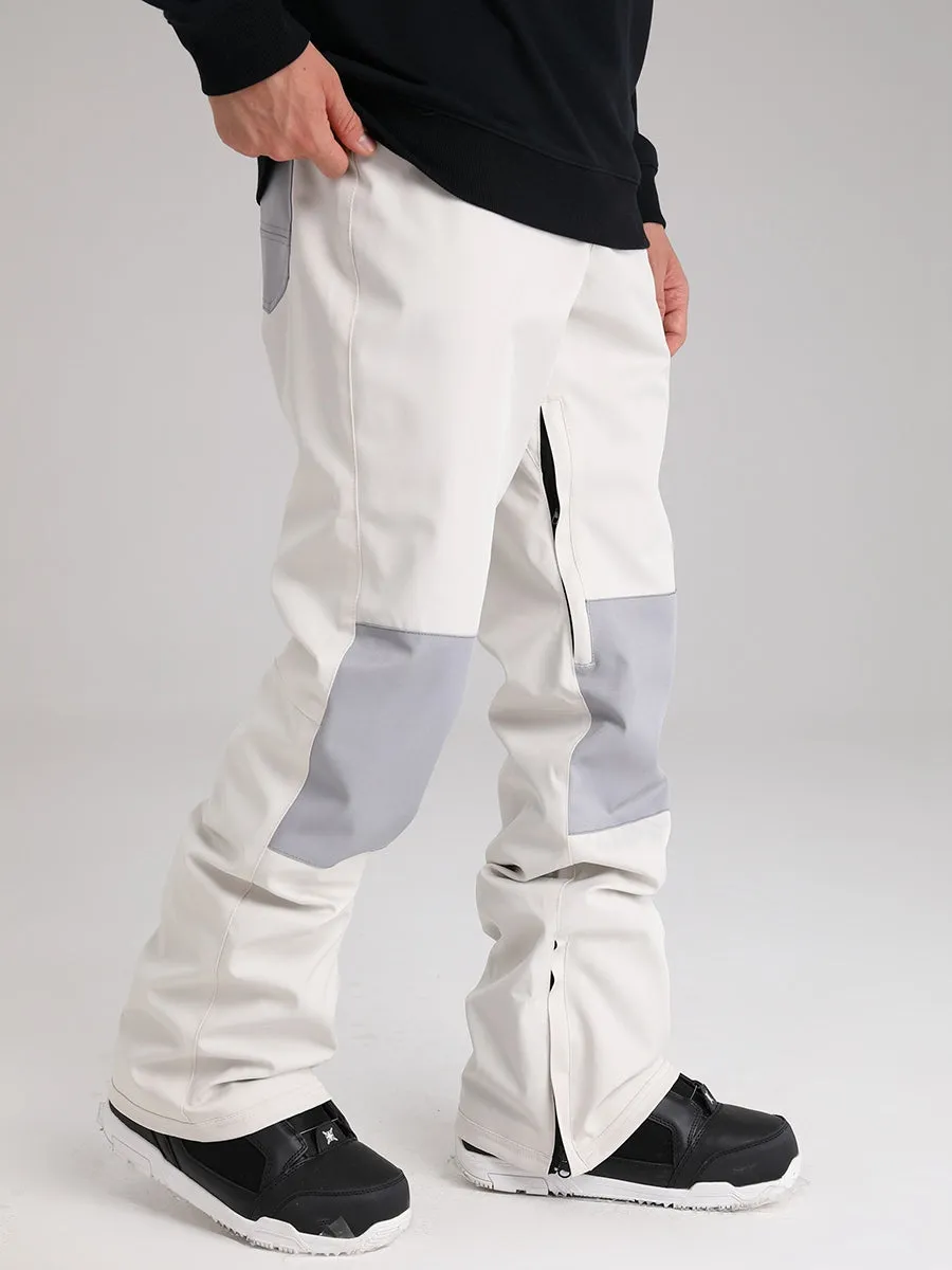 Men's Snow Pants Color Block Design