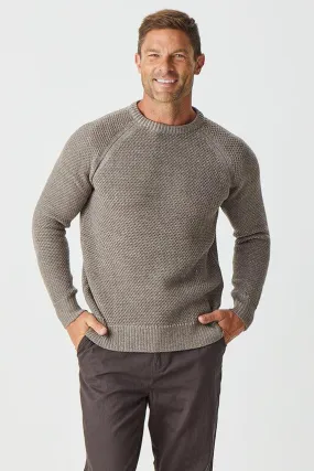 Merino Moss Platted Crew
