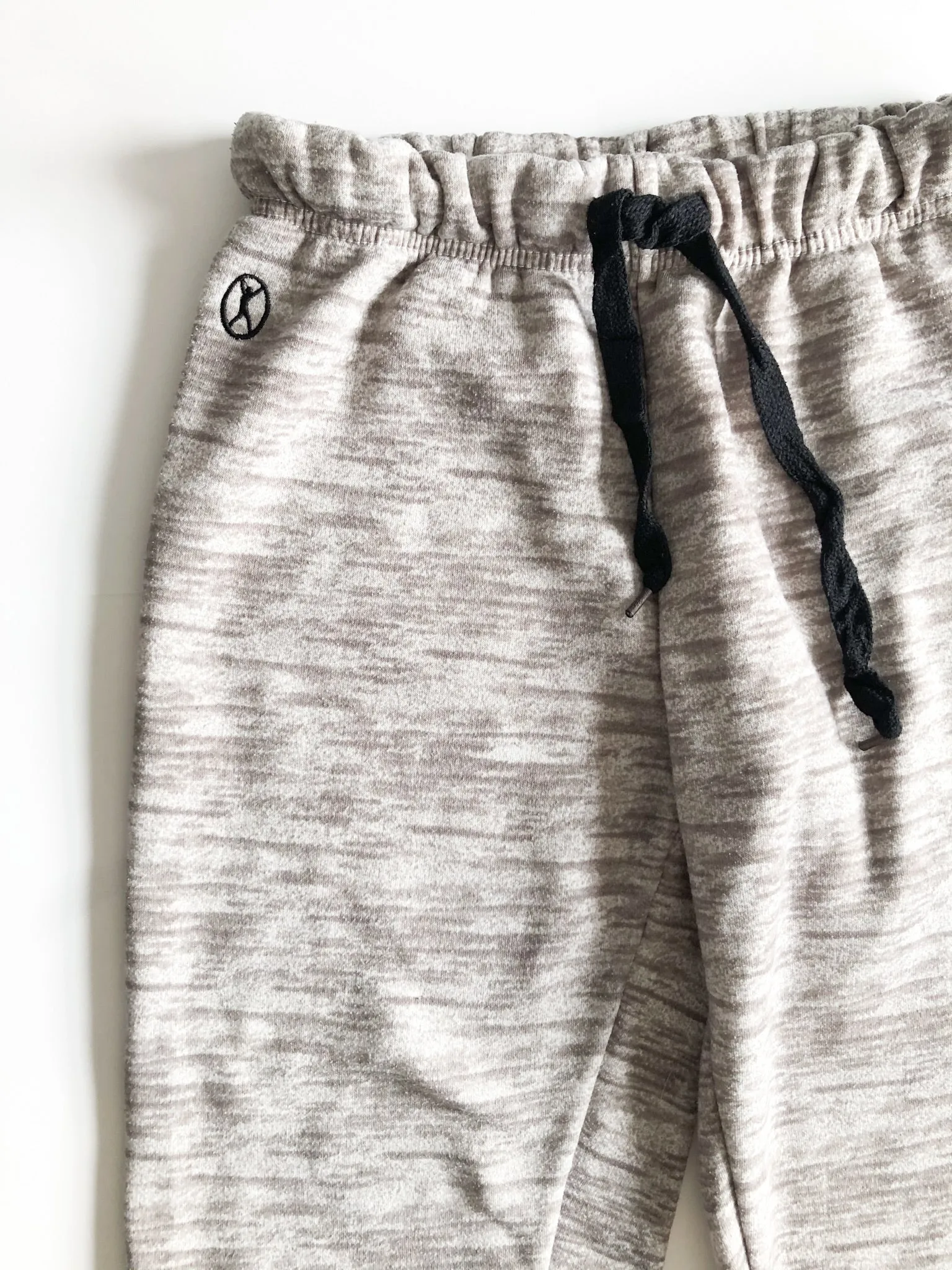 Mikk Athletics Blessed Heathered Taupe High Rise Jogger Fleece Lined Sweatpants - Small