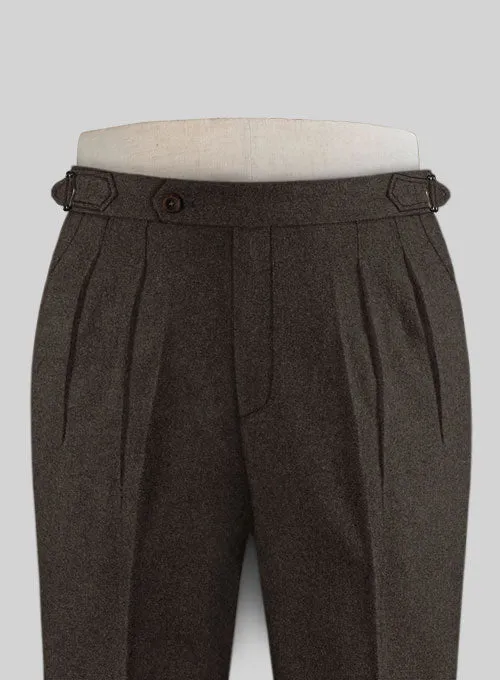 Naples Dark Brown Highland Tweed Trousers