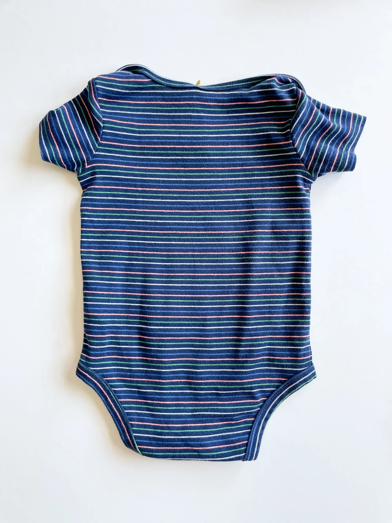 Navy Striped Bodysuit with Compass (Mommy & Me Option) - 18 months
