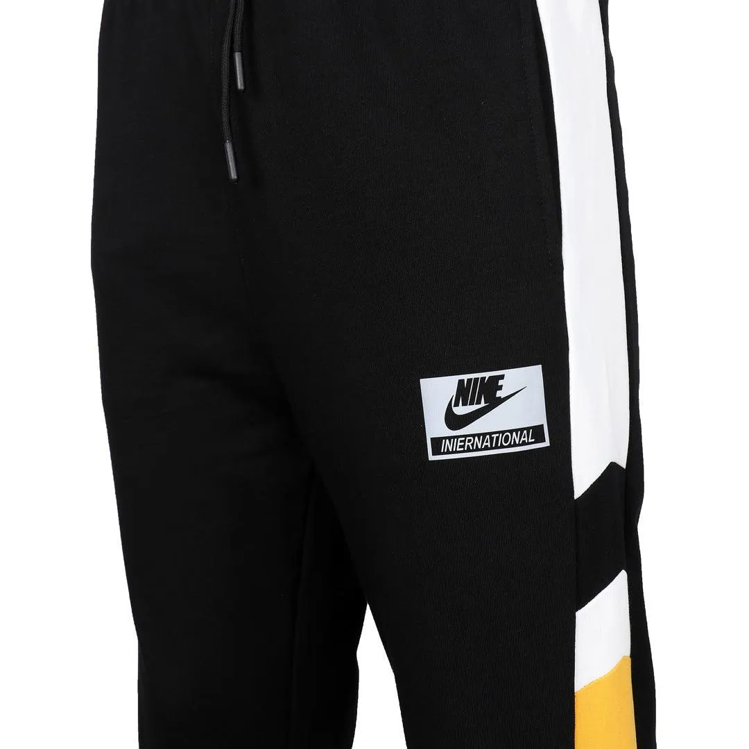 NK International Sportswear Men's Joggers- Black Yellow