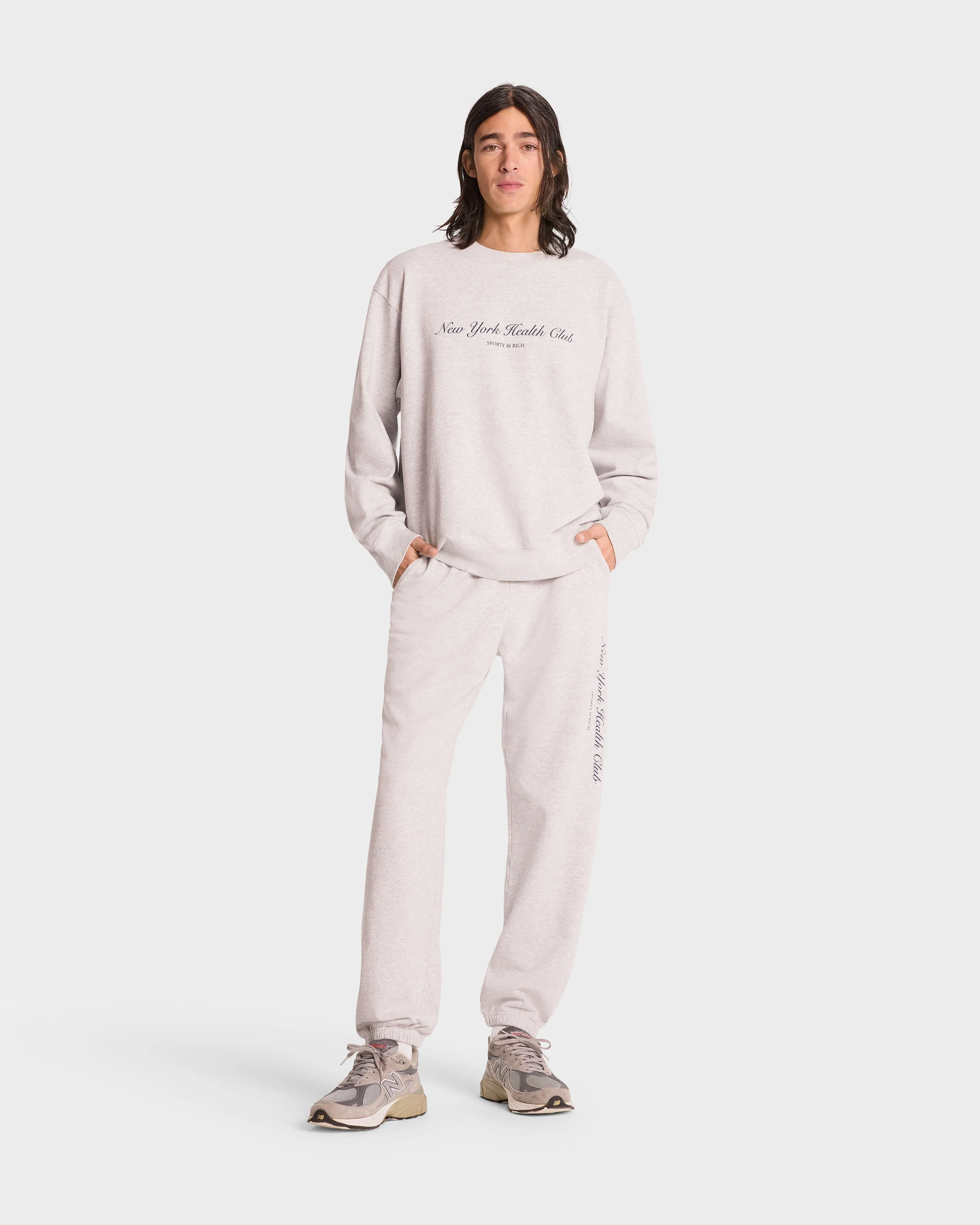 NY Health Club Sweatpant - Heather Gray/Navy