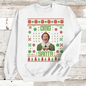 OMG Santa Sweater Pattern - Christmas Jumper Sweatshirt - All Sizes