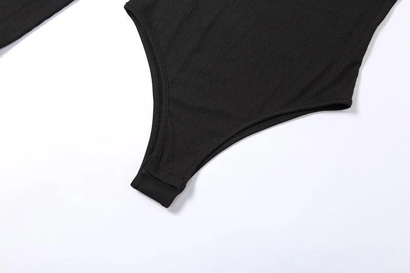 One Shoulder Knitted Bodysuit