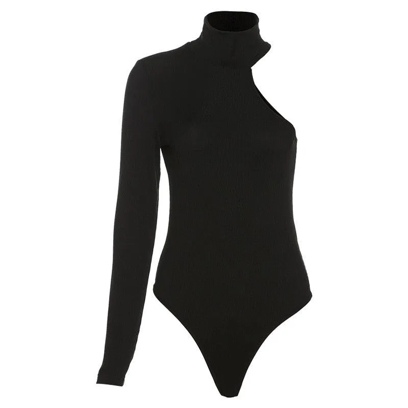 One Shoulder Knitted Bodysuit