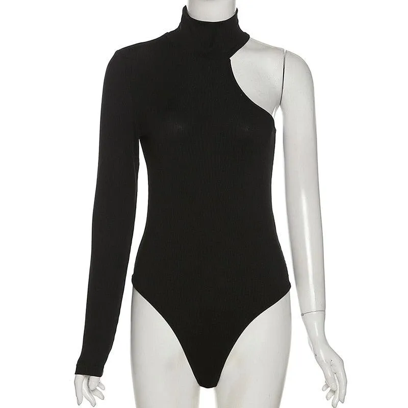 One Shoulder Knitted Bodysuit