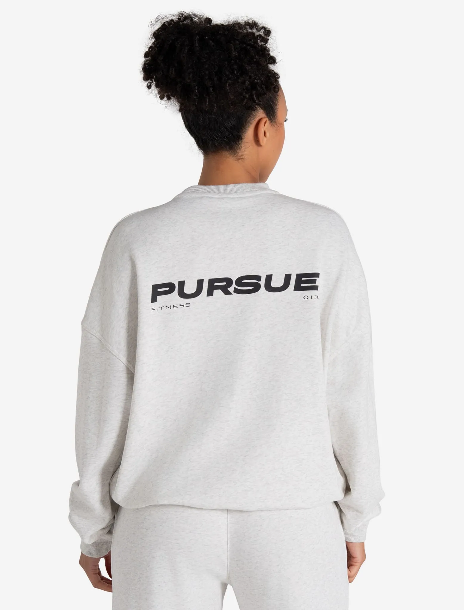 Oversized Sweatshirt - Light Melange Grey