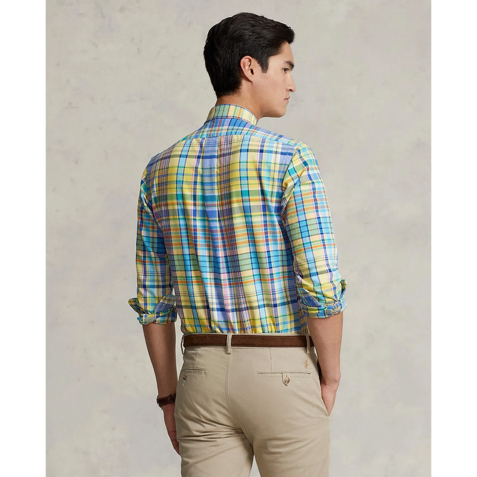 Oxford Shirt - Plaid - Yellow/Turquoise Multi