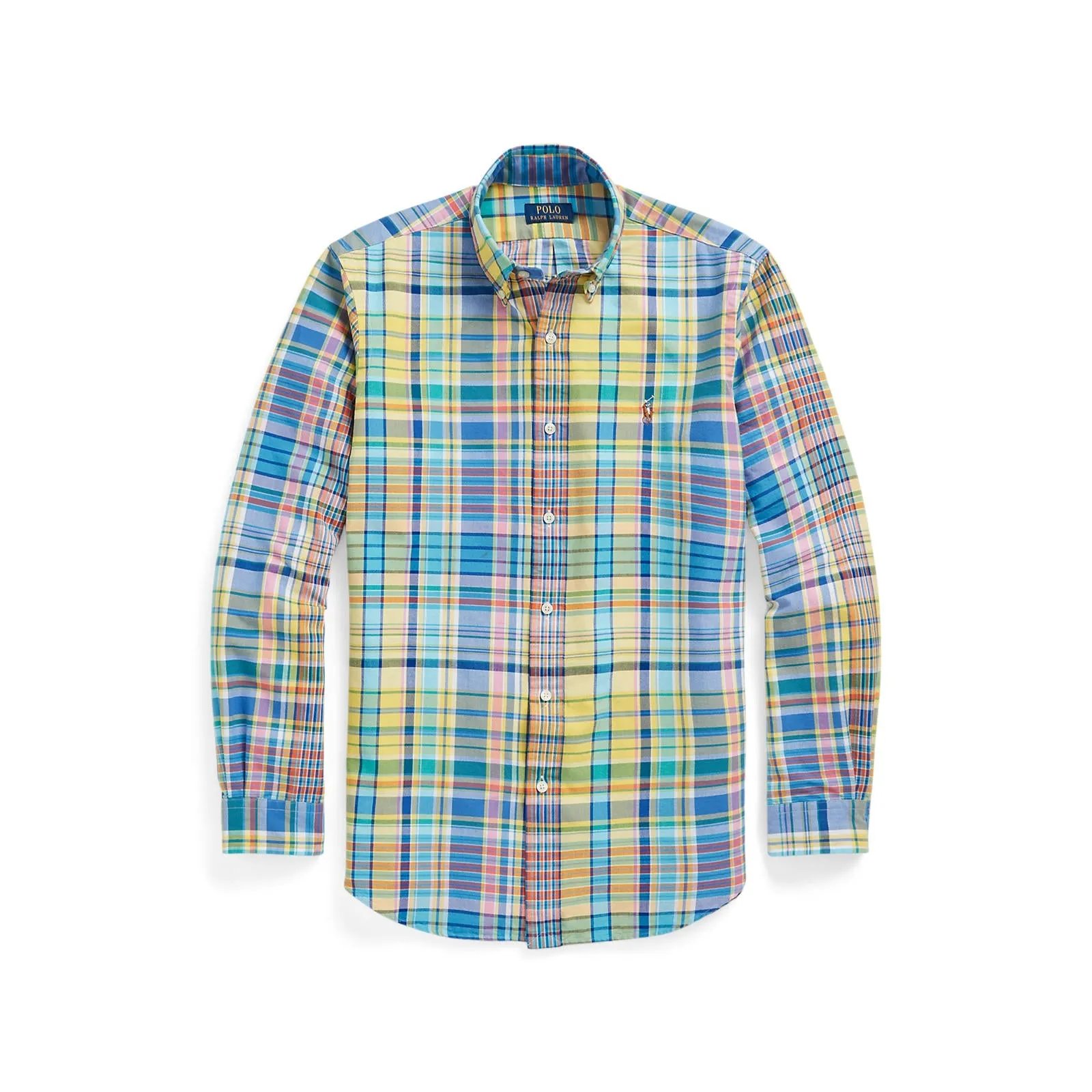 Oxford Shirt - Plaid - Yellow/Turquoise Multi
