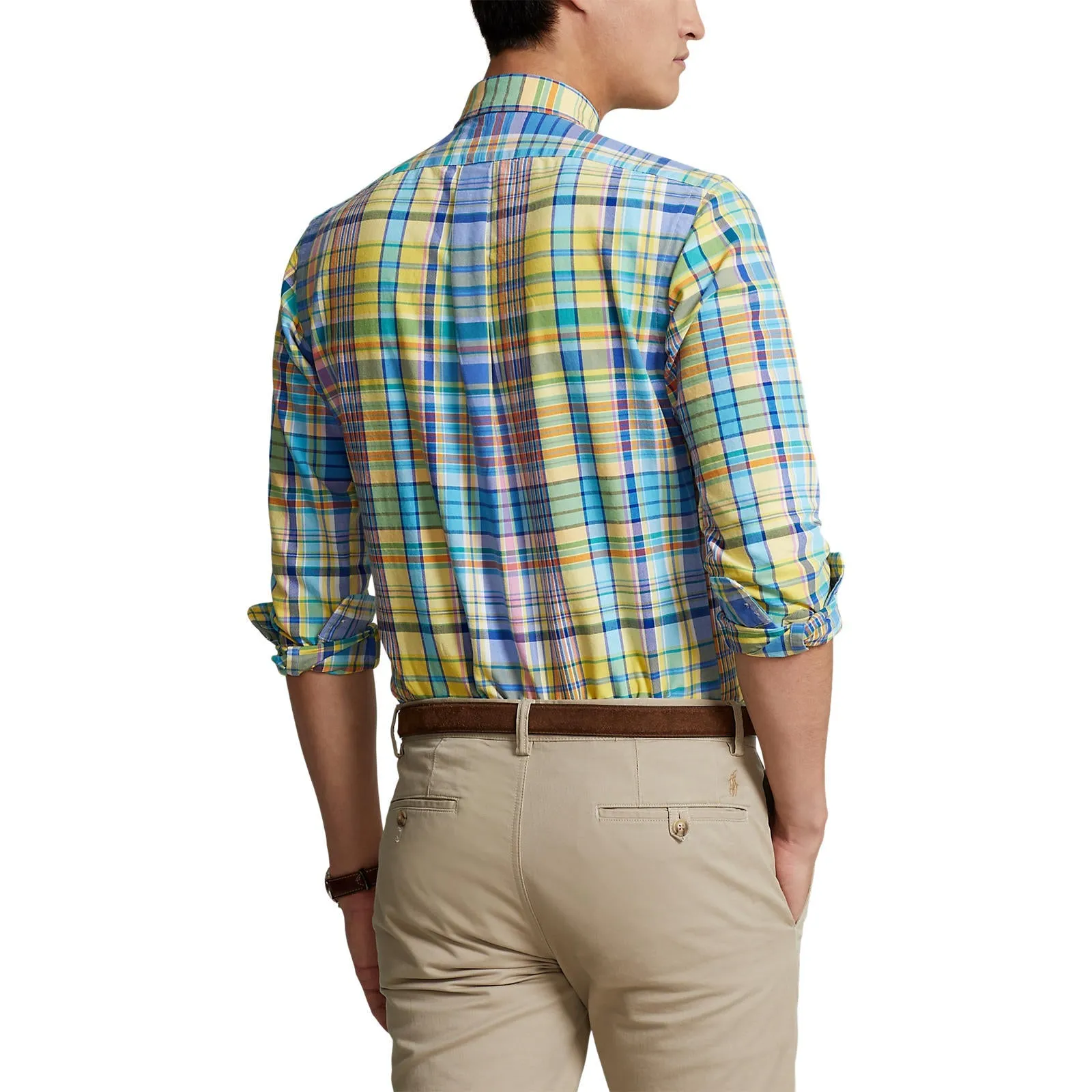 Oxford Shirt - Plaid - Yellow/Turquoise Multi