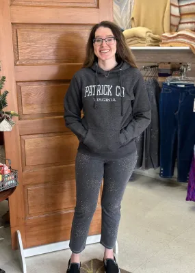 Patrick County Cotton Hooded Sweatshirt in Charcoal