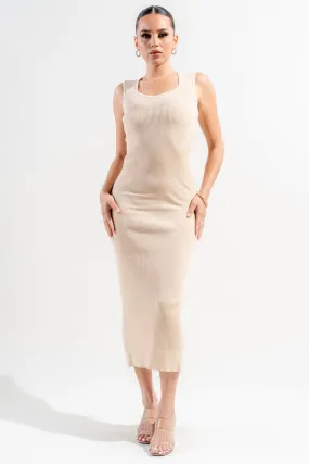 PD78310S-W / SWEATER RIB DRESS