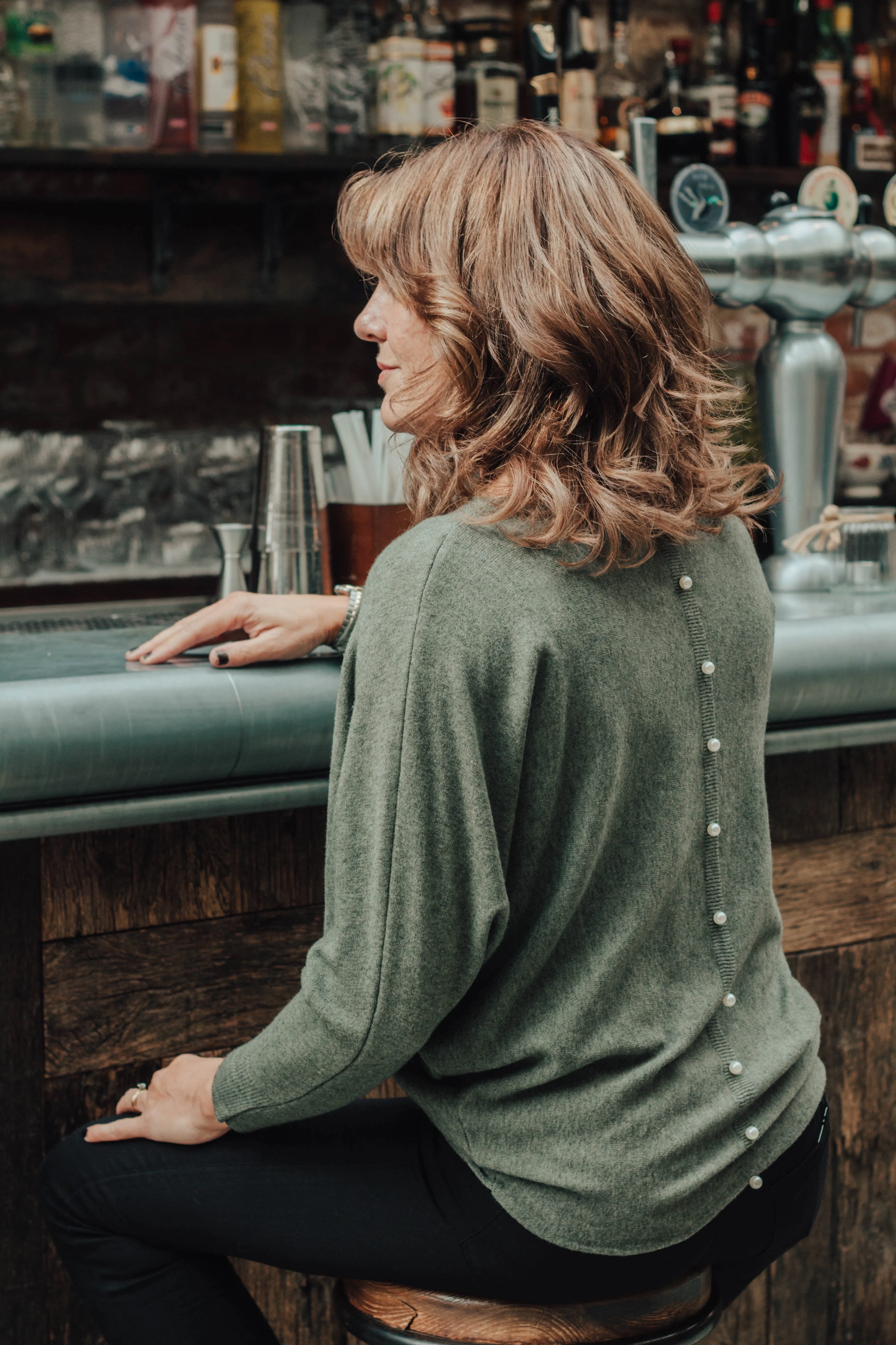 Pearl Back Sweater