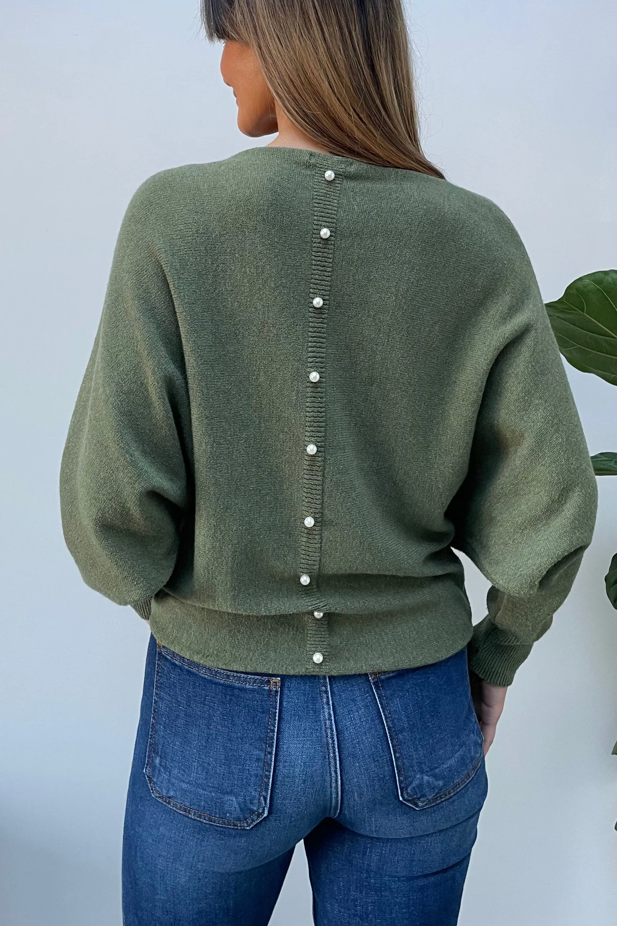 Pearl Back Sweater