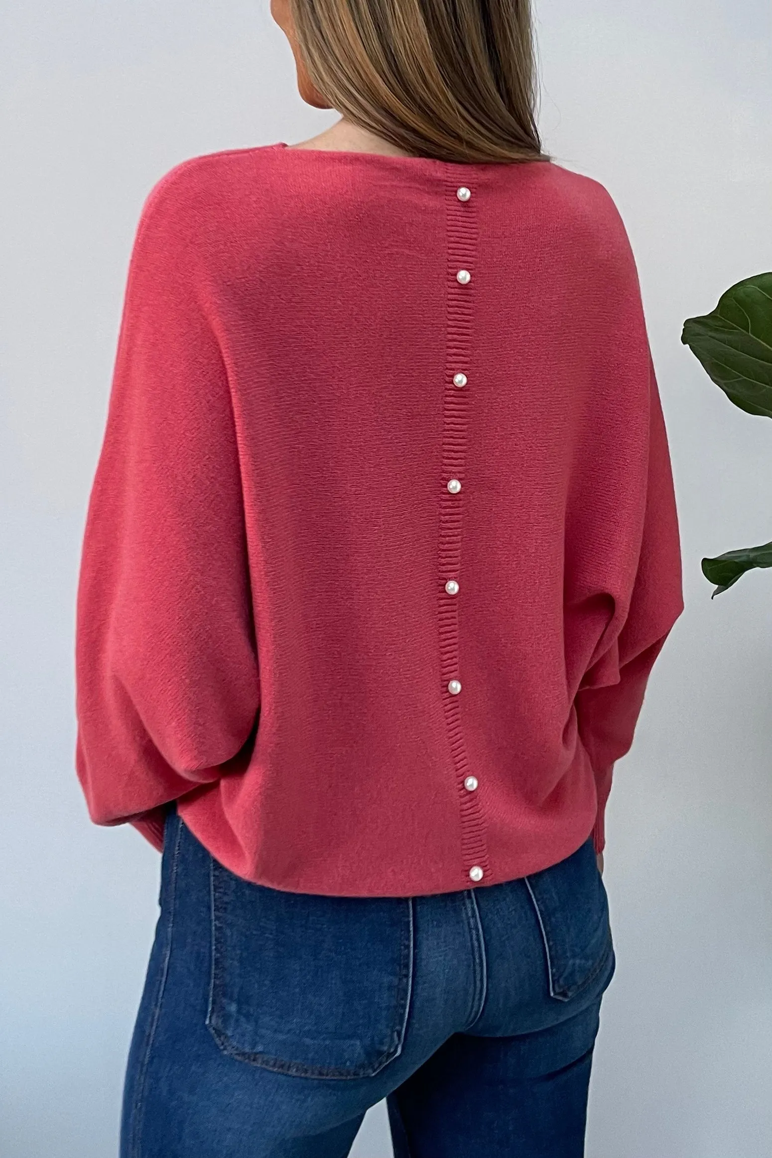 Pearl Back Sweater