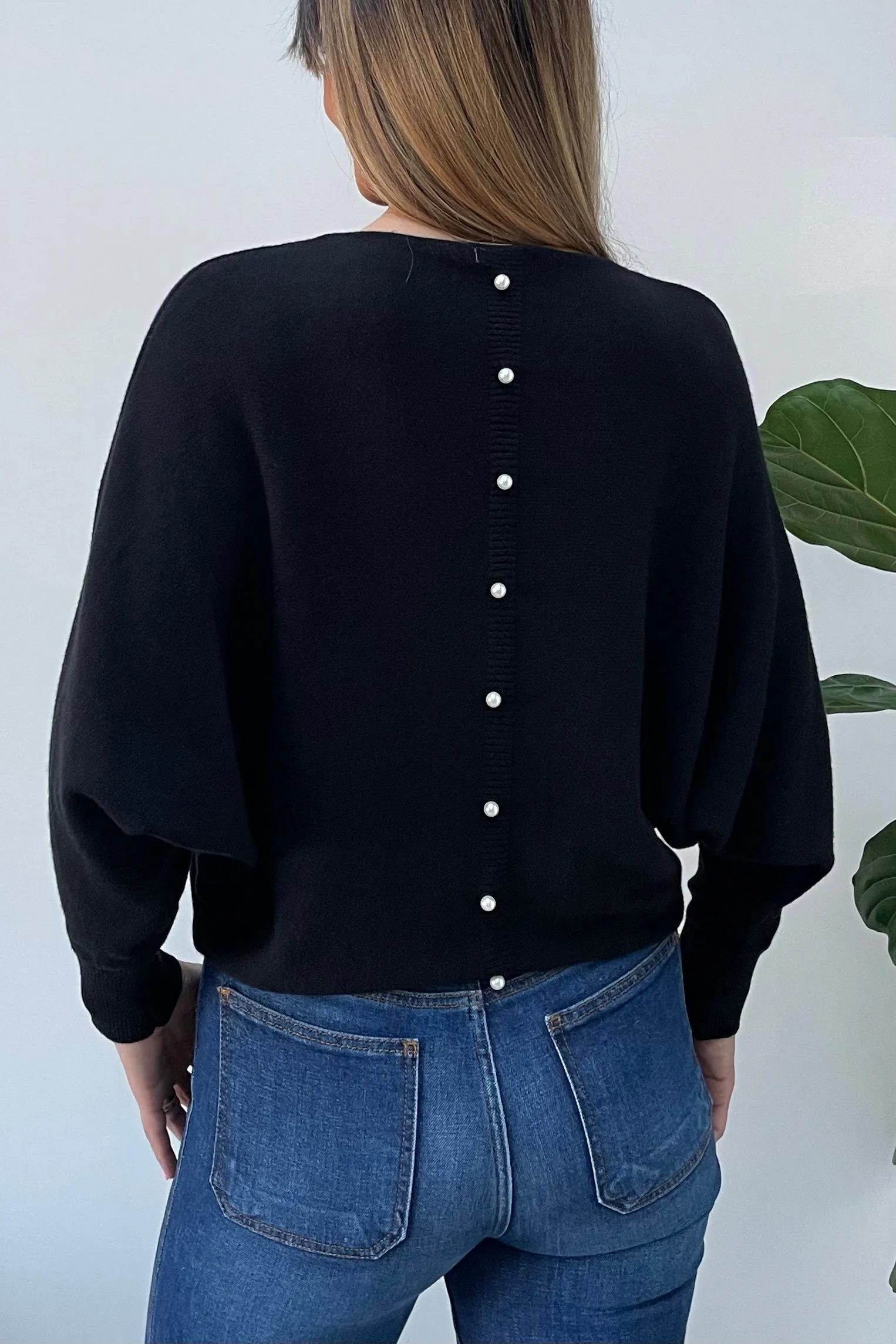 Pearl Back Sweater