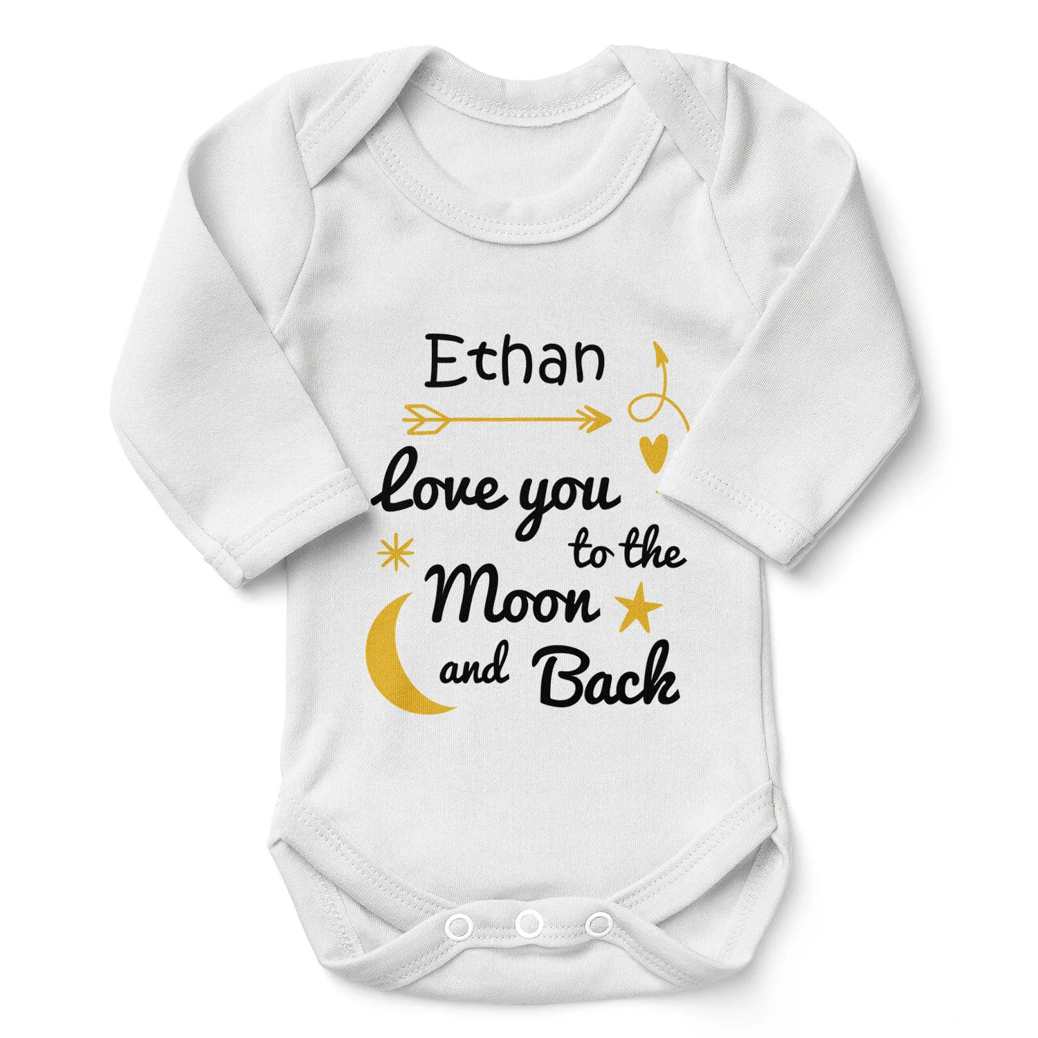 [Personalized] Endanzoo Organic Baby Bodysuit - Love You To The Moon & Back
