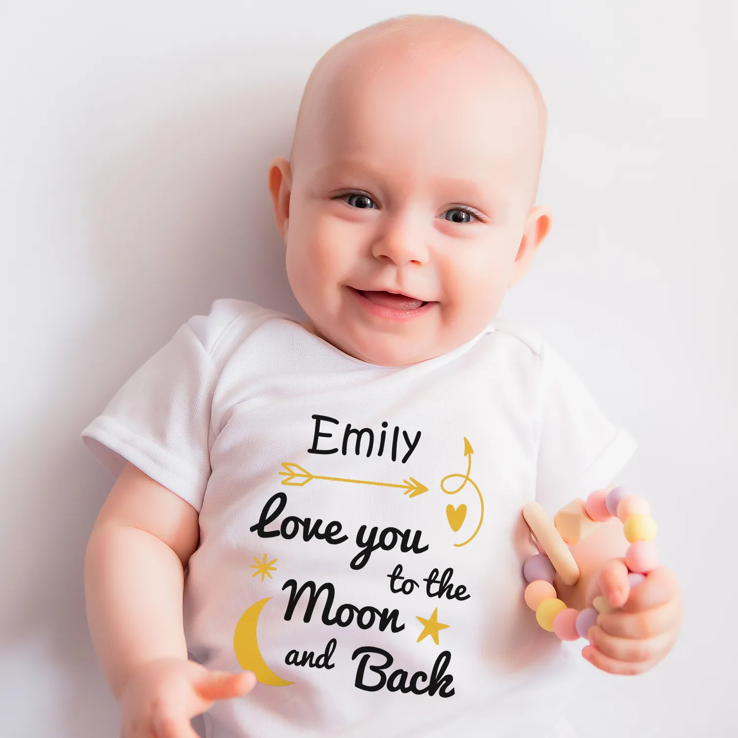 [Personalized] Endanzoo Organic Baby Bodysuit - Love You To The Moon & Back