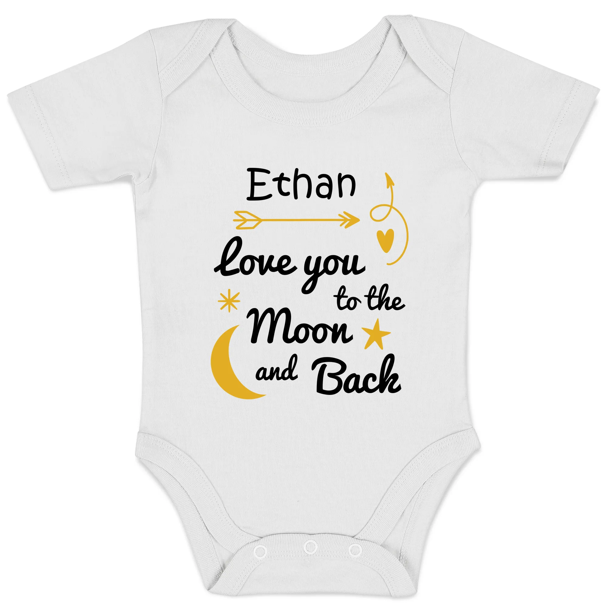 [Personalized] Endanzoo Organic Baby Bodysuit - Love You To The Moon & Back