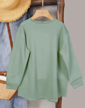PLT Women's Oversized Sweater Jumper Dress SAGE COLOR