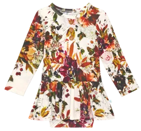 Posh Peanut Corinne L/S Henley w/Twirl Skirt Bodysuit