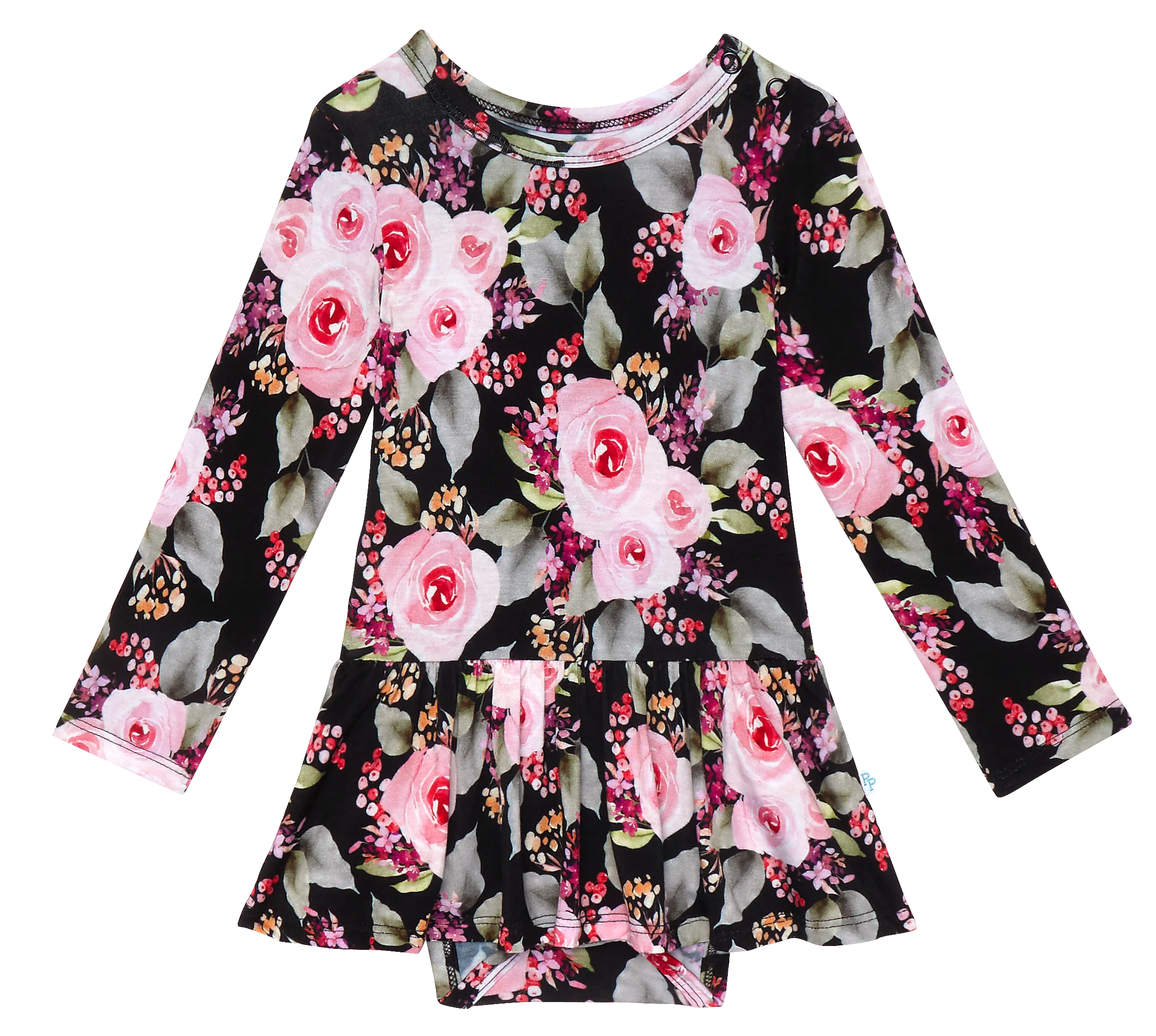 Posh Peanut Milana L/S Twirl Skirt Bodysuit
