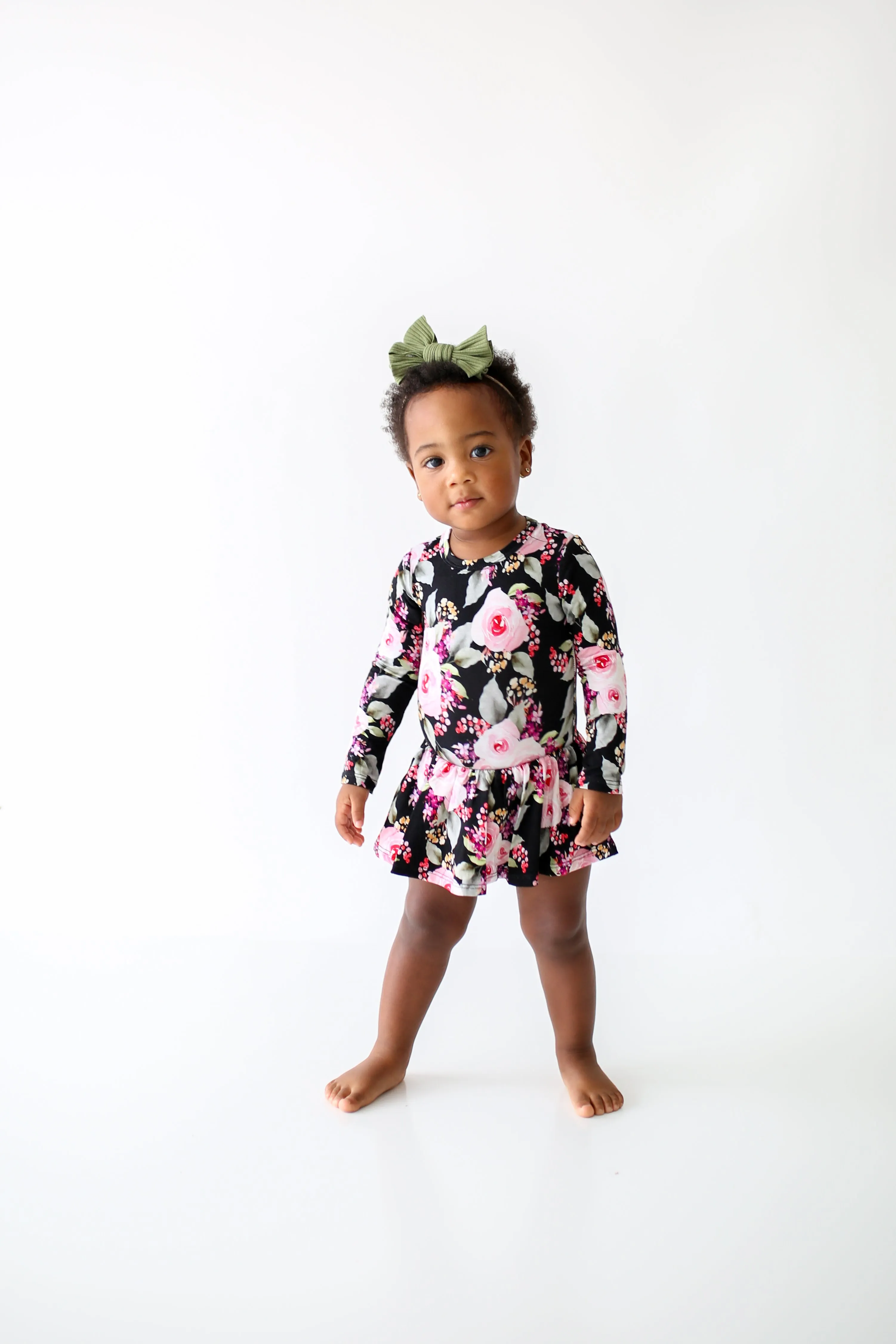 Posh Peanut Milana L/S Twirl Skirt Bodysuit