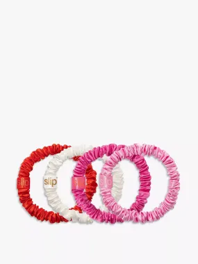 Pure silk skinny scrunchie ornament set