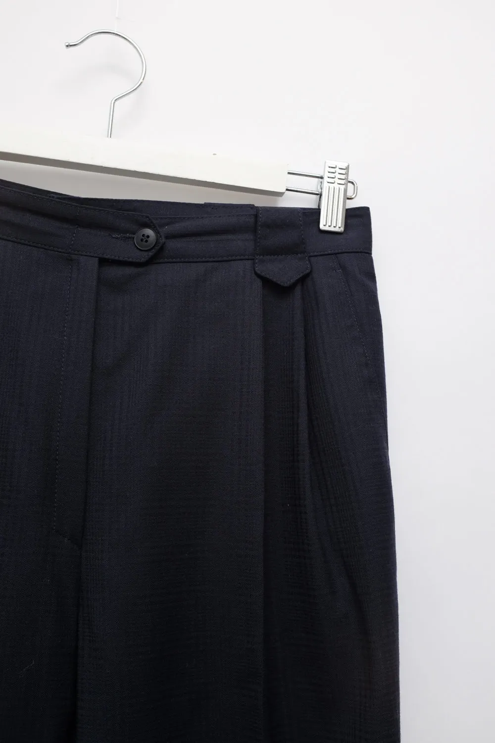 PURE WOOL NIGHTBLUE CHECKED SUIT PANTS