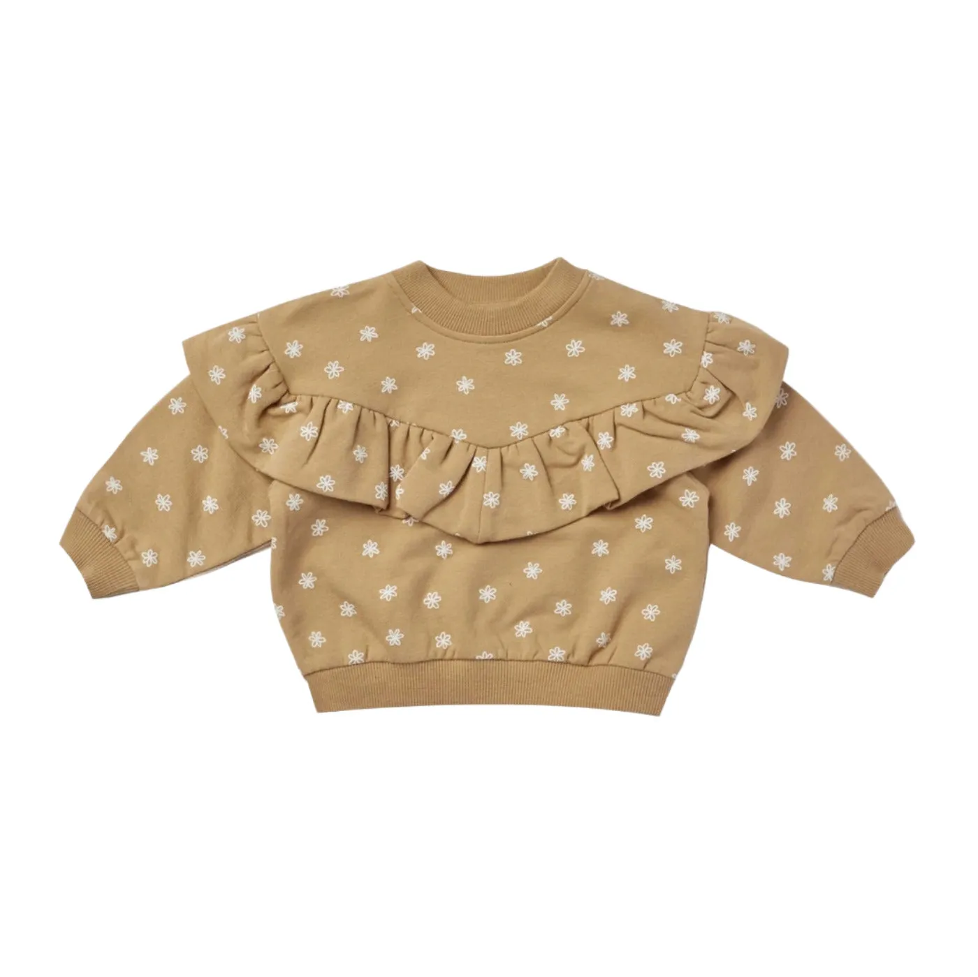QUINCY MAE - Ruffle Fleece Sweatshirt | Daisy