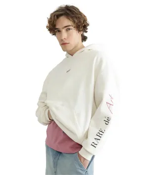 Rare Rabbit Men Maner Off White Full Sleeve Boxy Fit Printed Sweatshirt