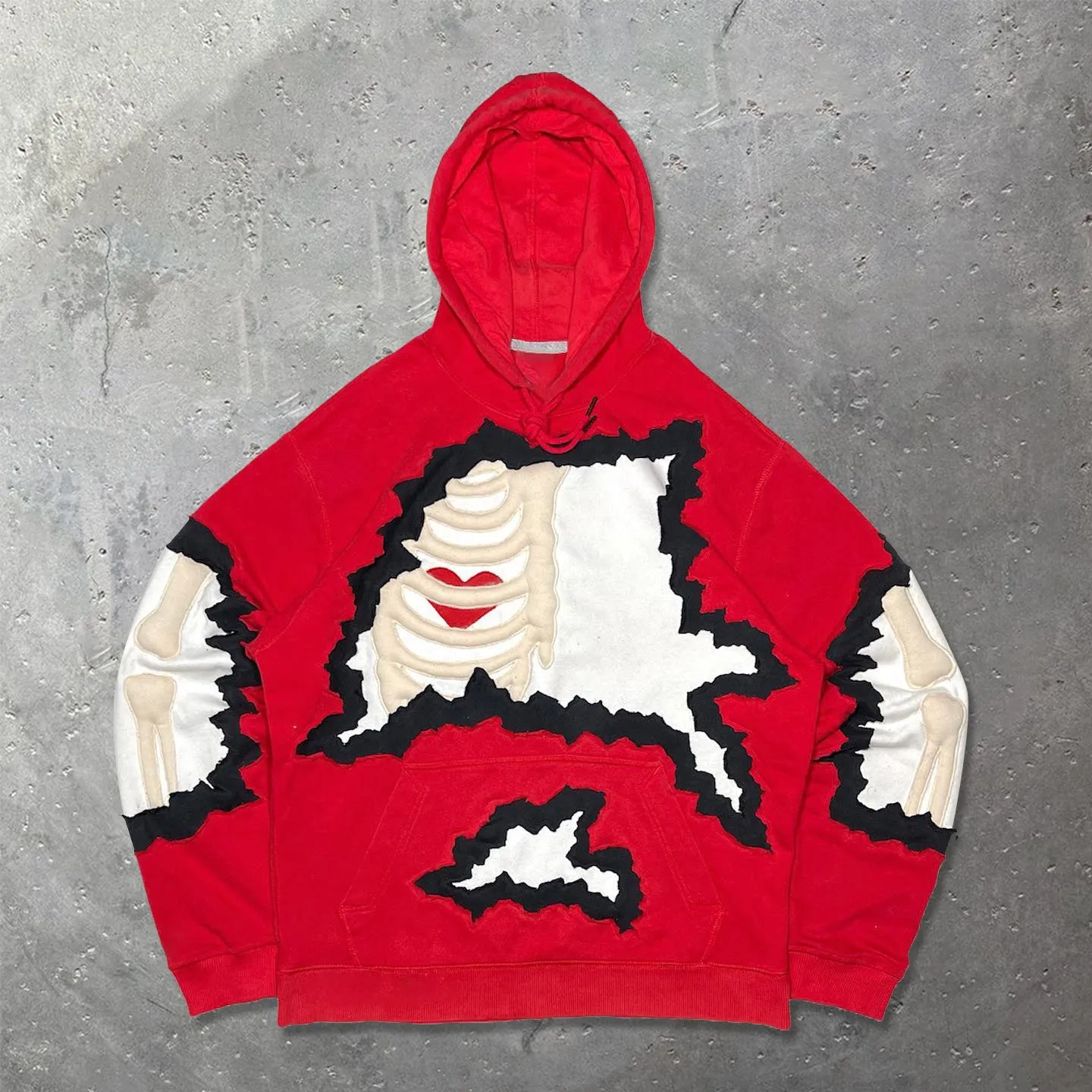 Retro Print Casual Street Hoodie