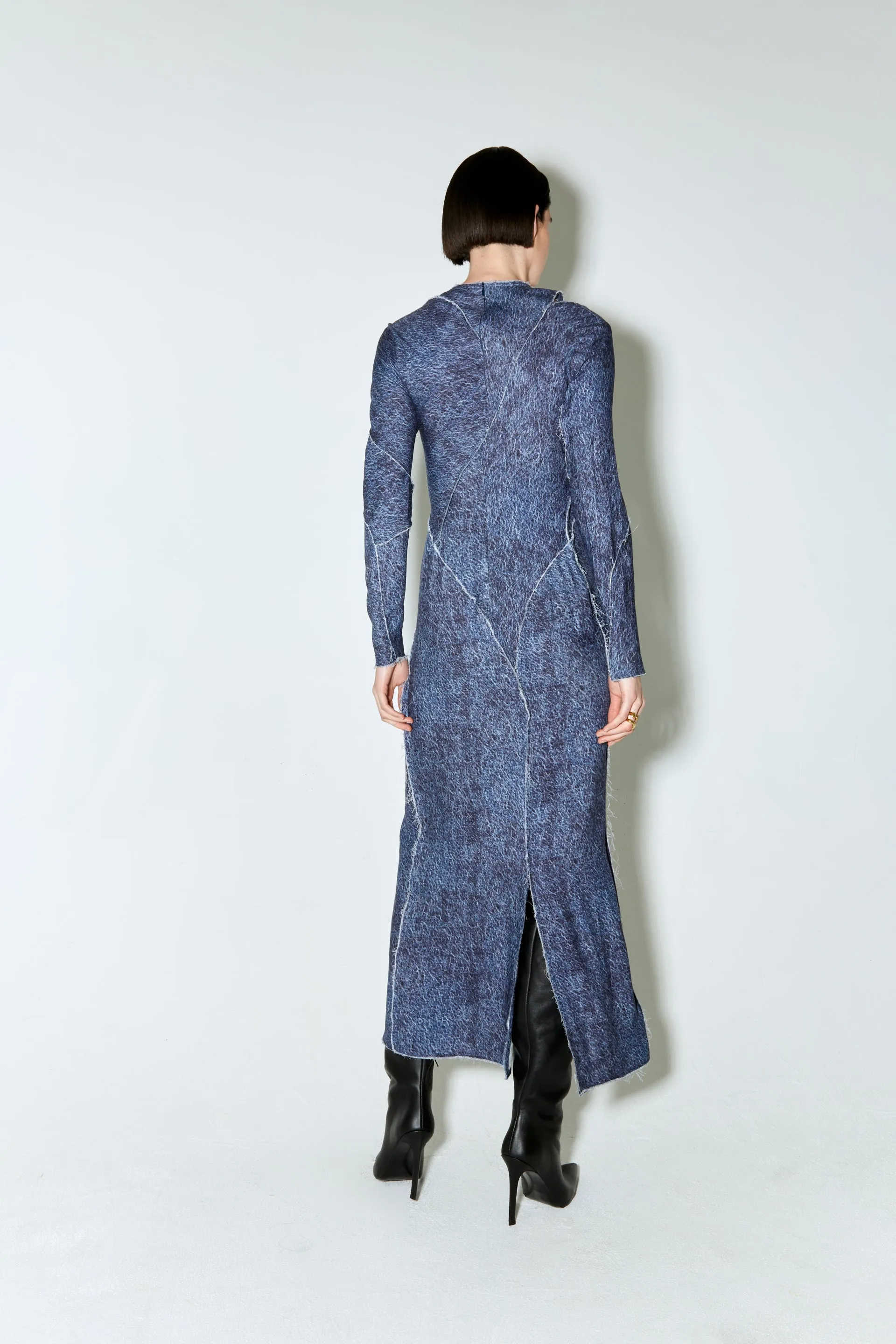 ROSALIA dress blue denim print