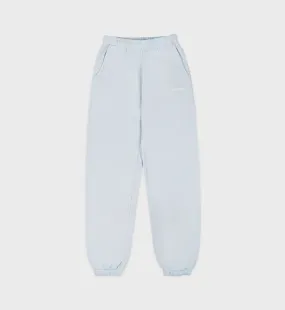 Serif Logo Sweatpant - Baby Blue/White