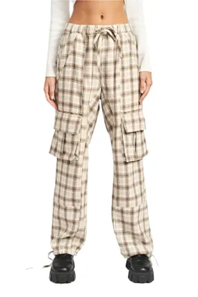 Squared Cargo Pants With Drawstrings