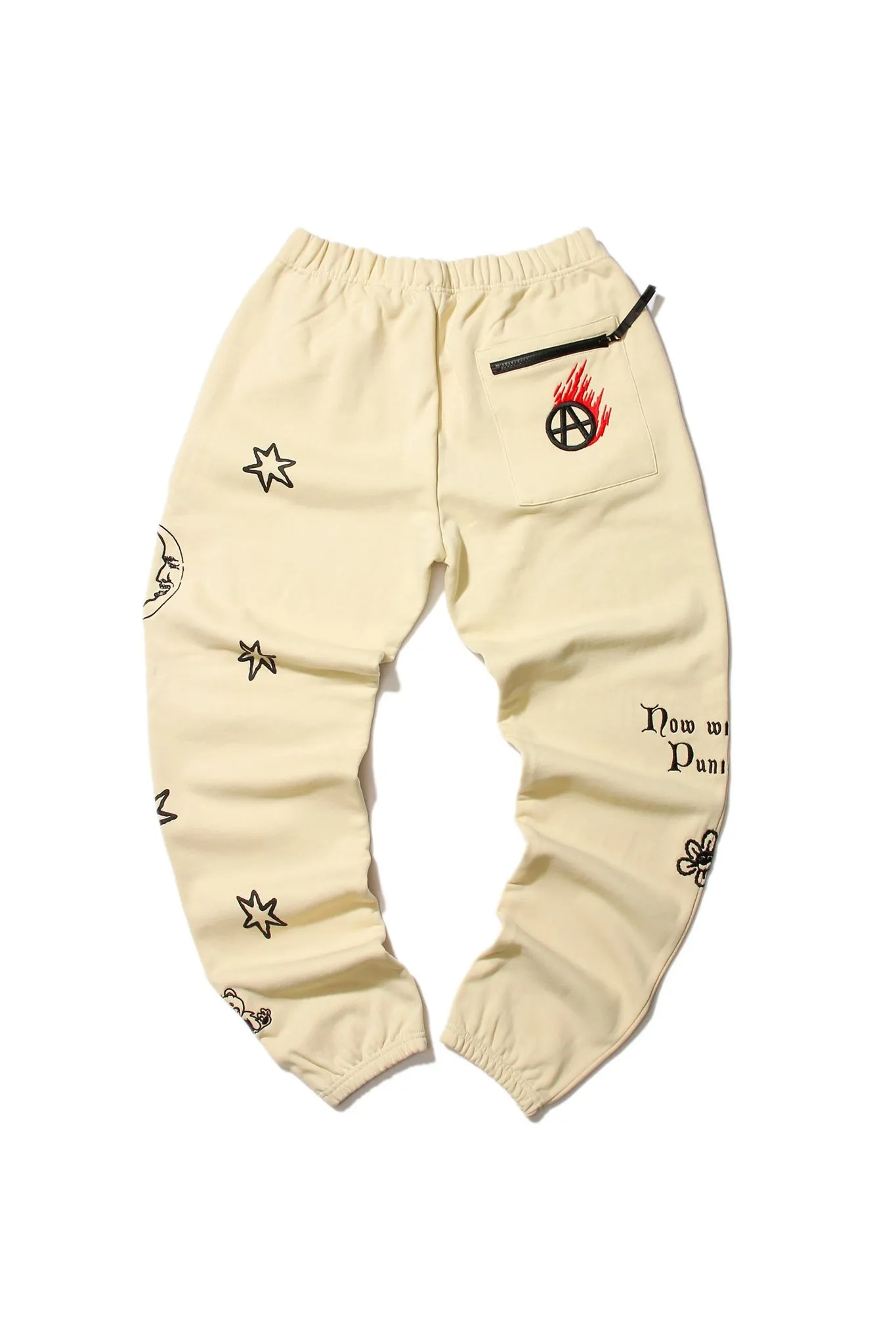 STAR MOON SWEATPANTS BEIGE