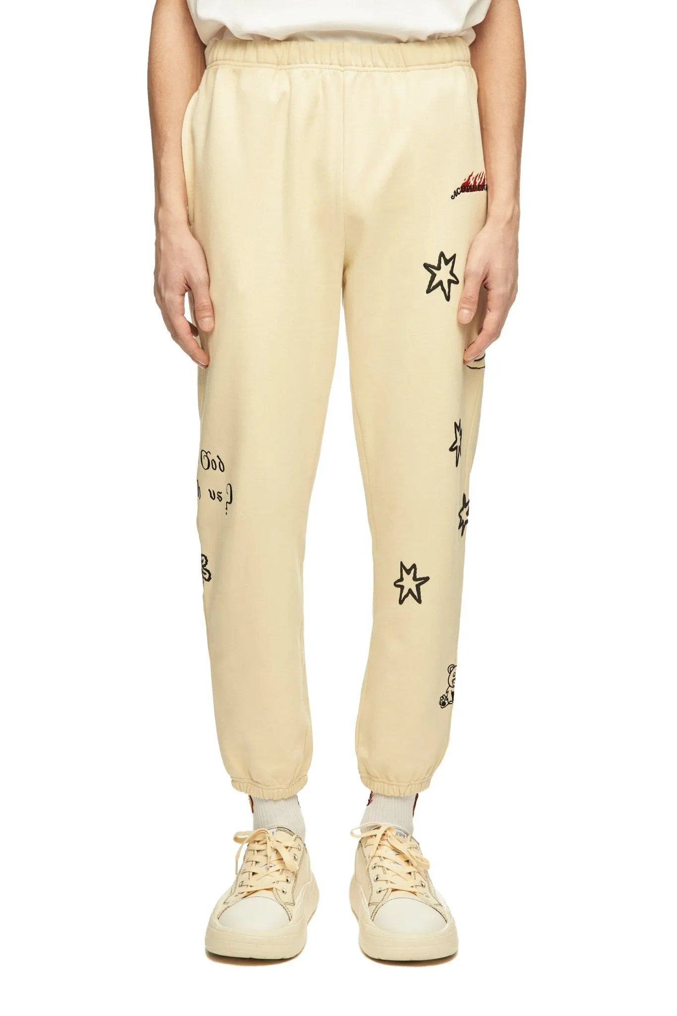 STAR MOON SWEATPANTS BEIGE
