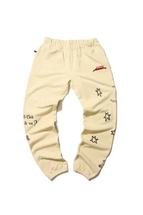 STAR MOON SWEATPANTS BEIGE