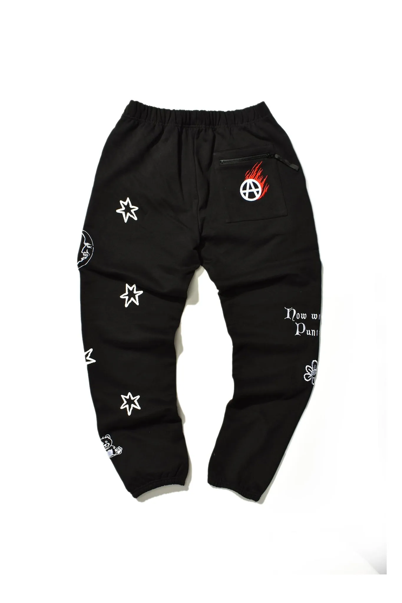 STAR MOON SWEATPANTS BLACK