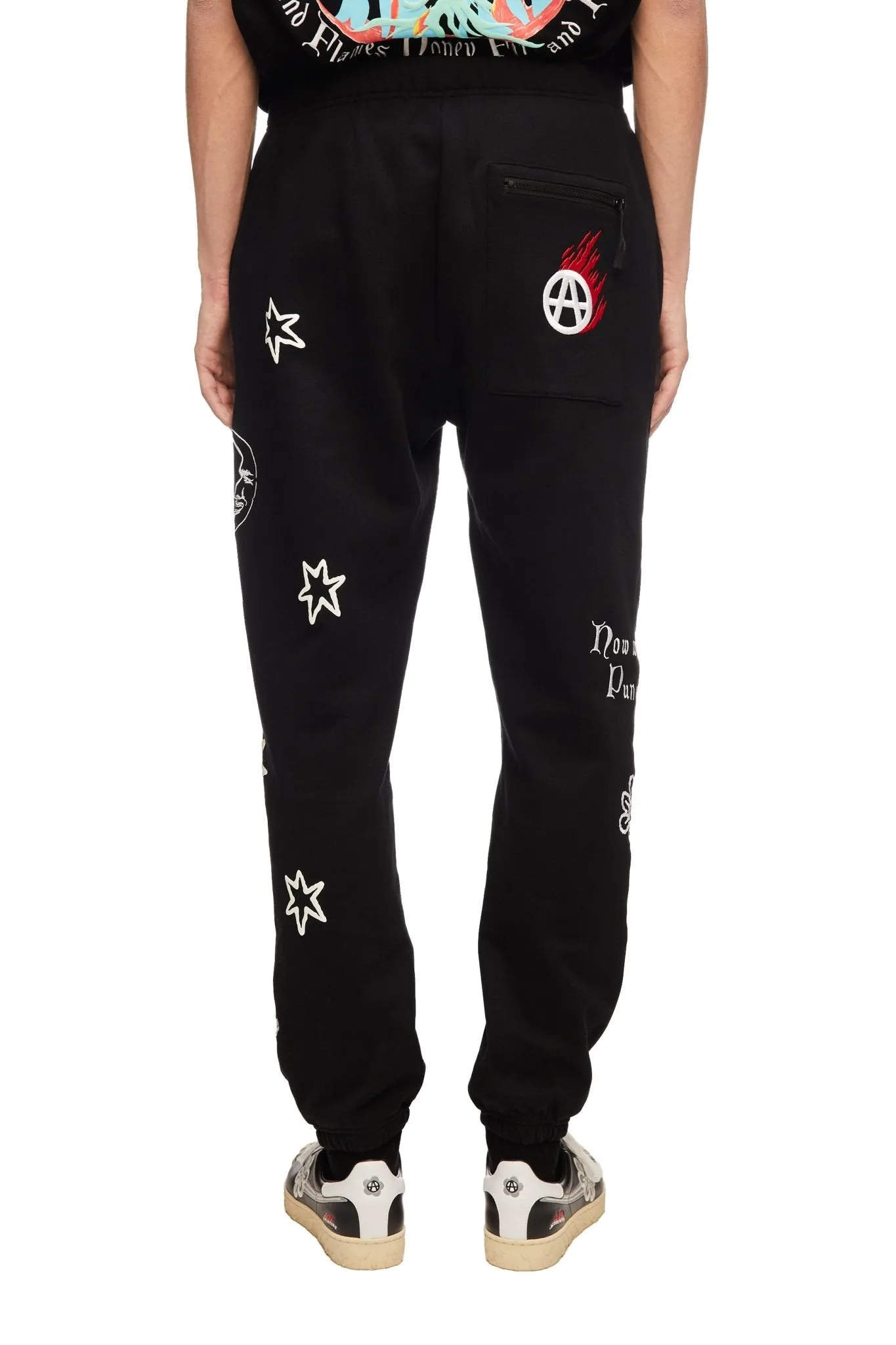 STAR MOON SWEATPANTS BLACK